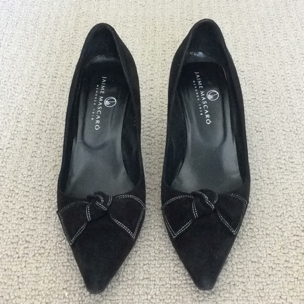 Black Suede Jaime Mascaro Size 39 1/2 Pumps
